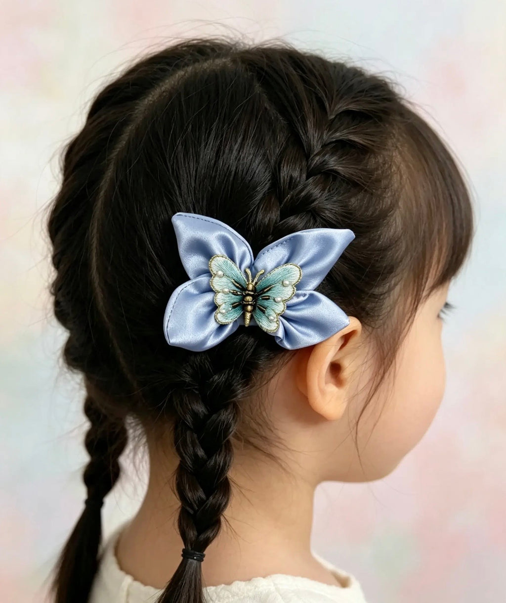 ZENORI Little Butterfly Bow Clip — Periwinkle