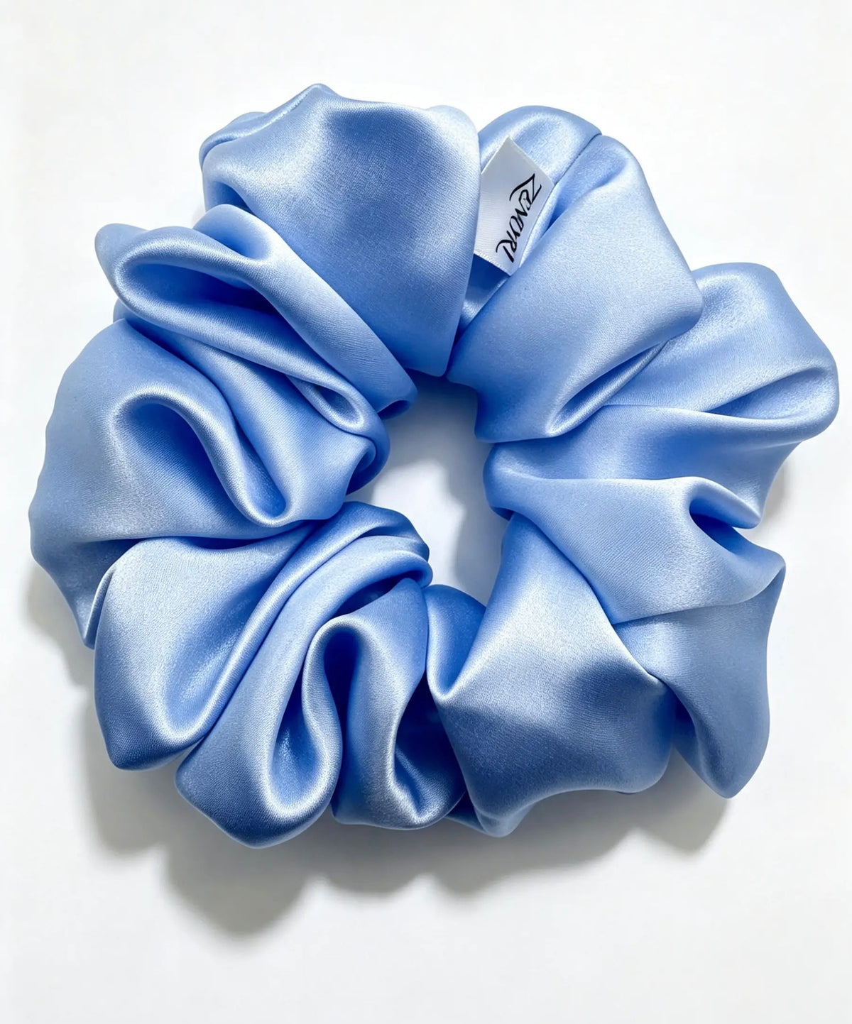 The Oversized Silk Scrunchie — Periwinkle Blue