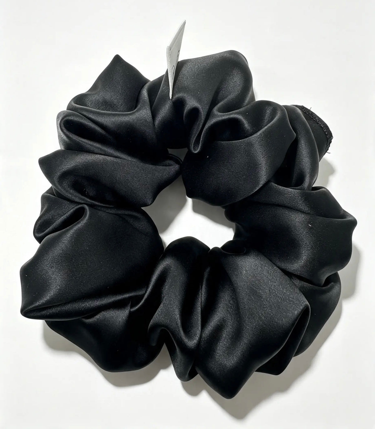 The Oversized Silk Scrunchie Midnight Black - ZENORI mulberry silk oversized scrunchie