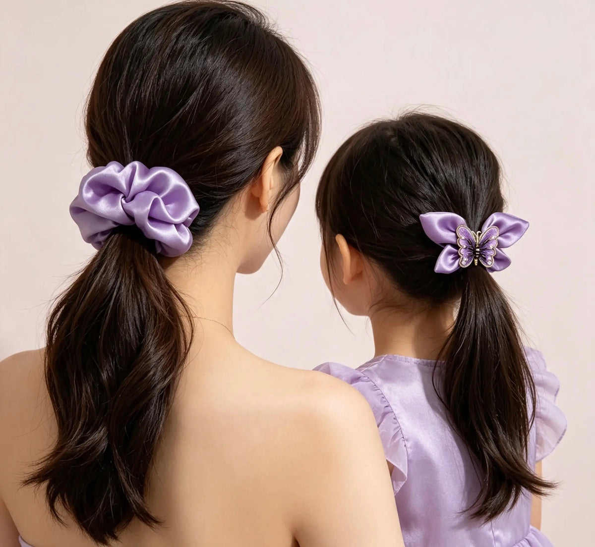 The Mom & Me Silk Set — Lavender