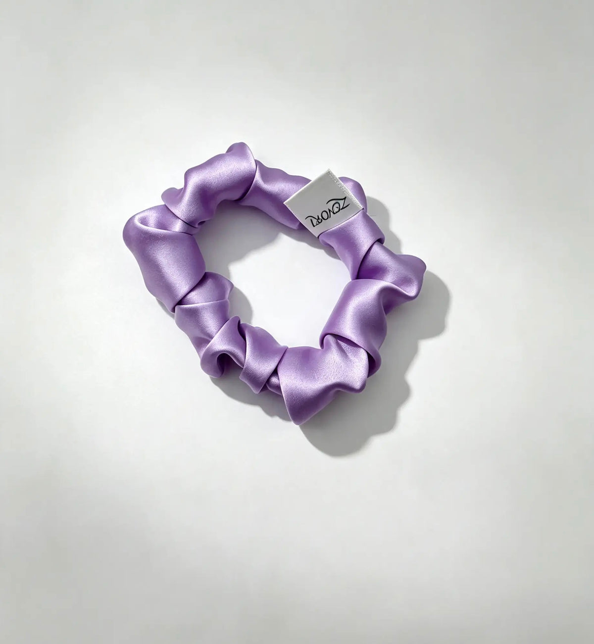 ZENORI Mini Silk Scrunchie Lavender - ZENORI mulberry silk mini scrunchie