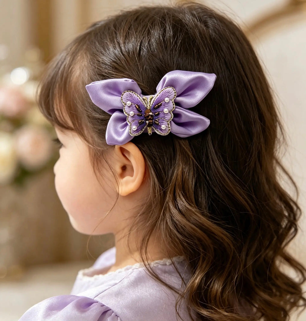 ZENORI Little Butterfly Bow Clip — Lavender