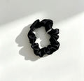 ZENORI Mini Silk Scrunchie Midnight Black - ZENORI mulberry silk mini scrunchie