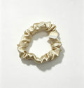 ZENORI Mid-Size Silk Scrunchie Champagne - ZENORI mulberry silk scrunchie