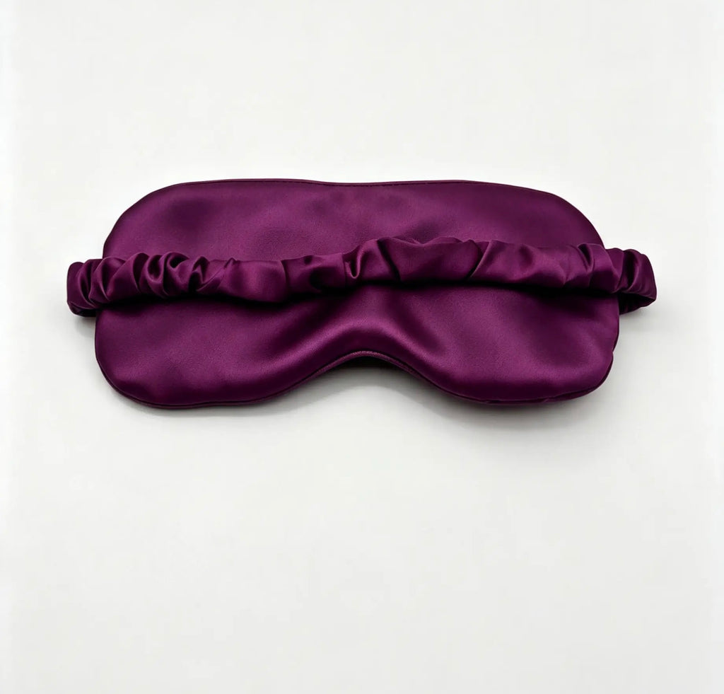 The Slumber Silk Eye Mask — Deep Plum