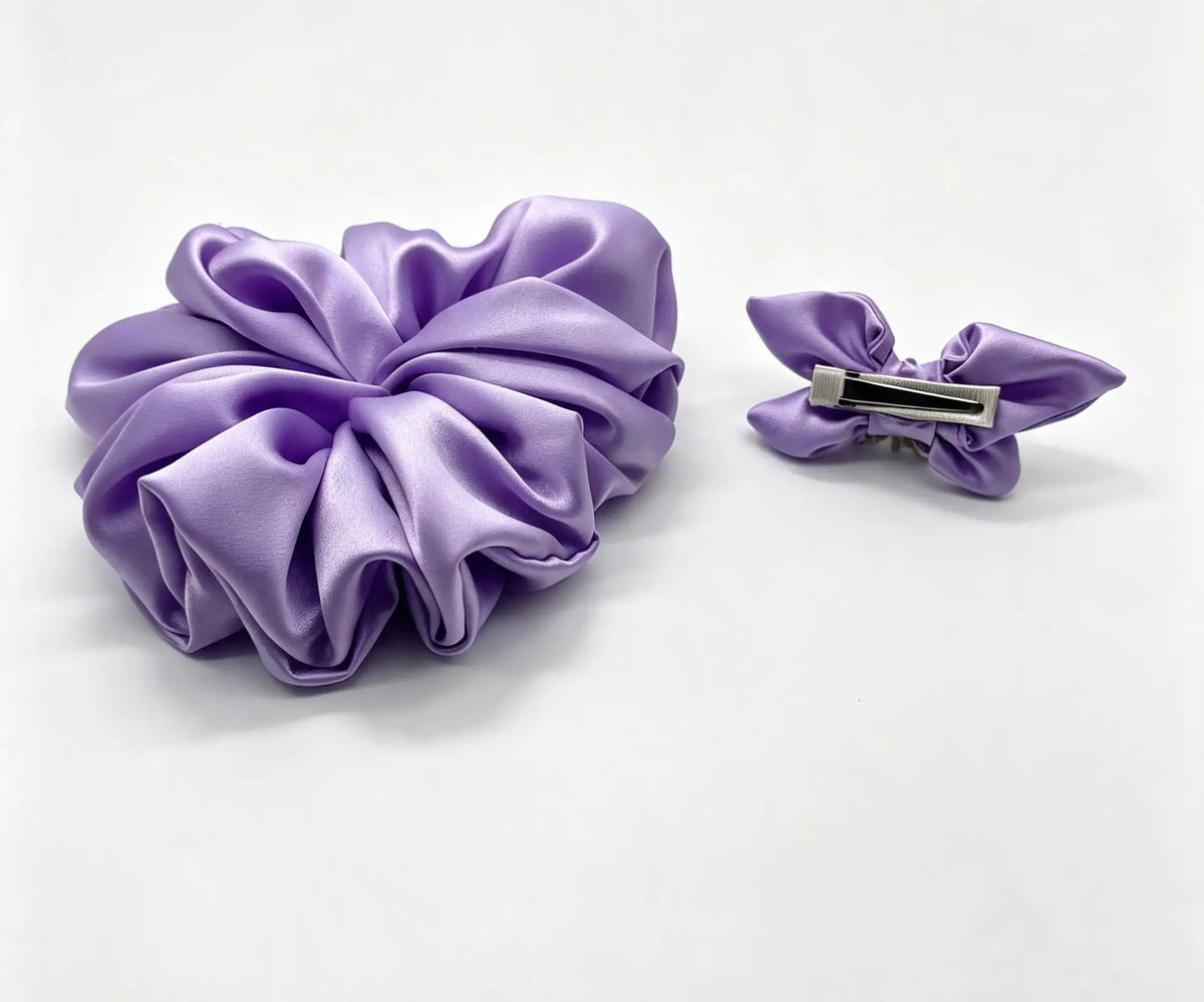 The Mom & Me Silk Set — Lavender
