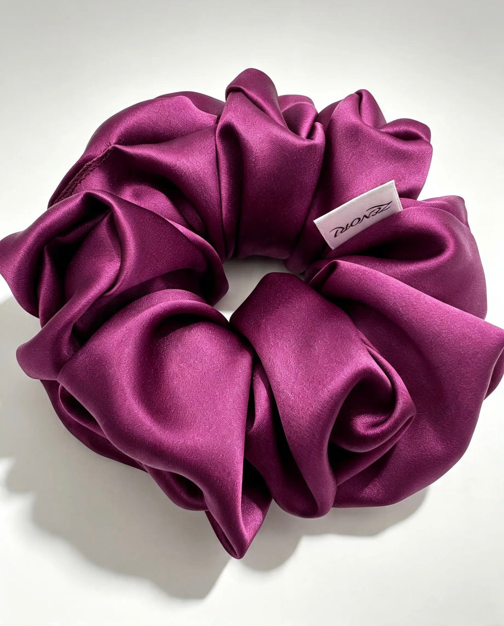 The Oversized Silk Scrunchie — Deep Plum