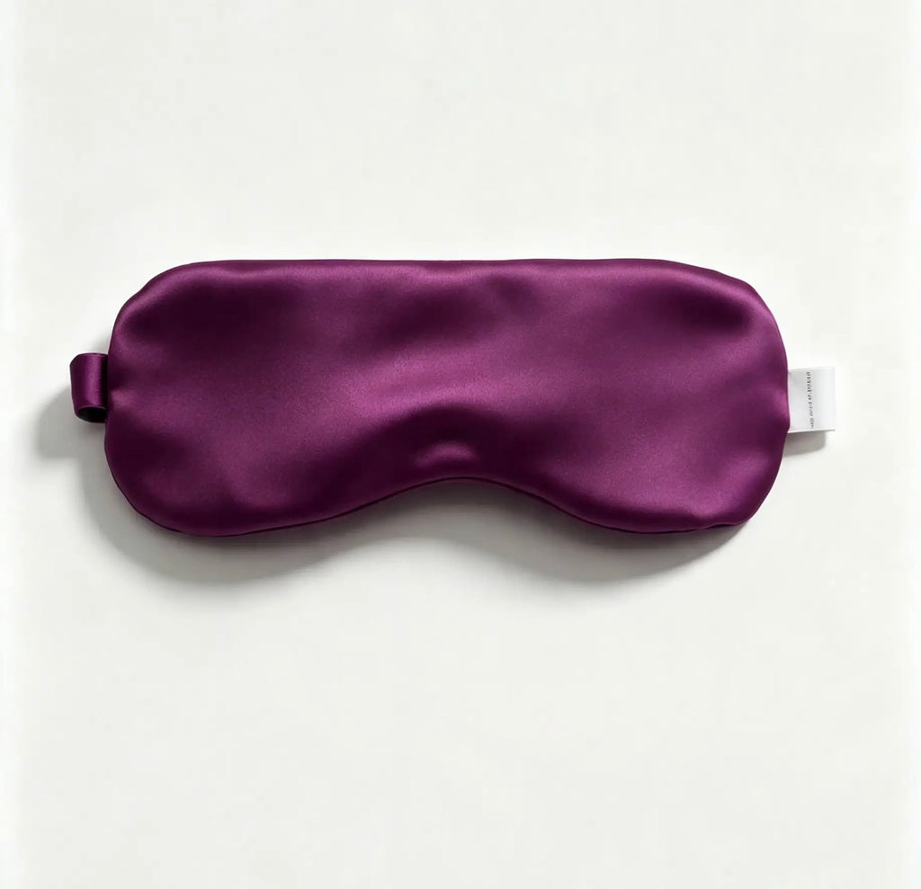 The Slumber Silk Eye Mask — Deep Plum
